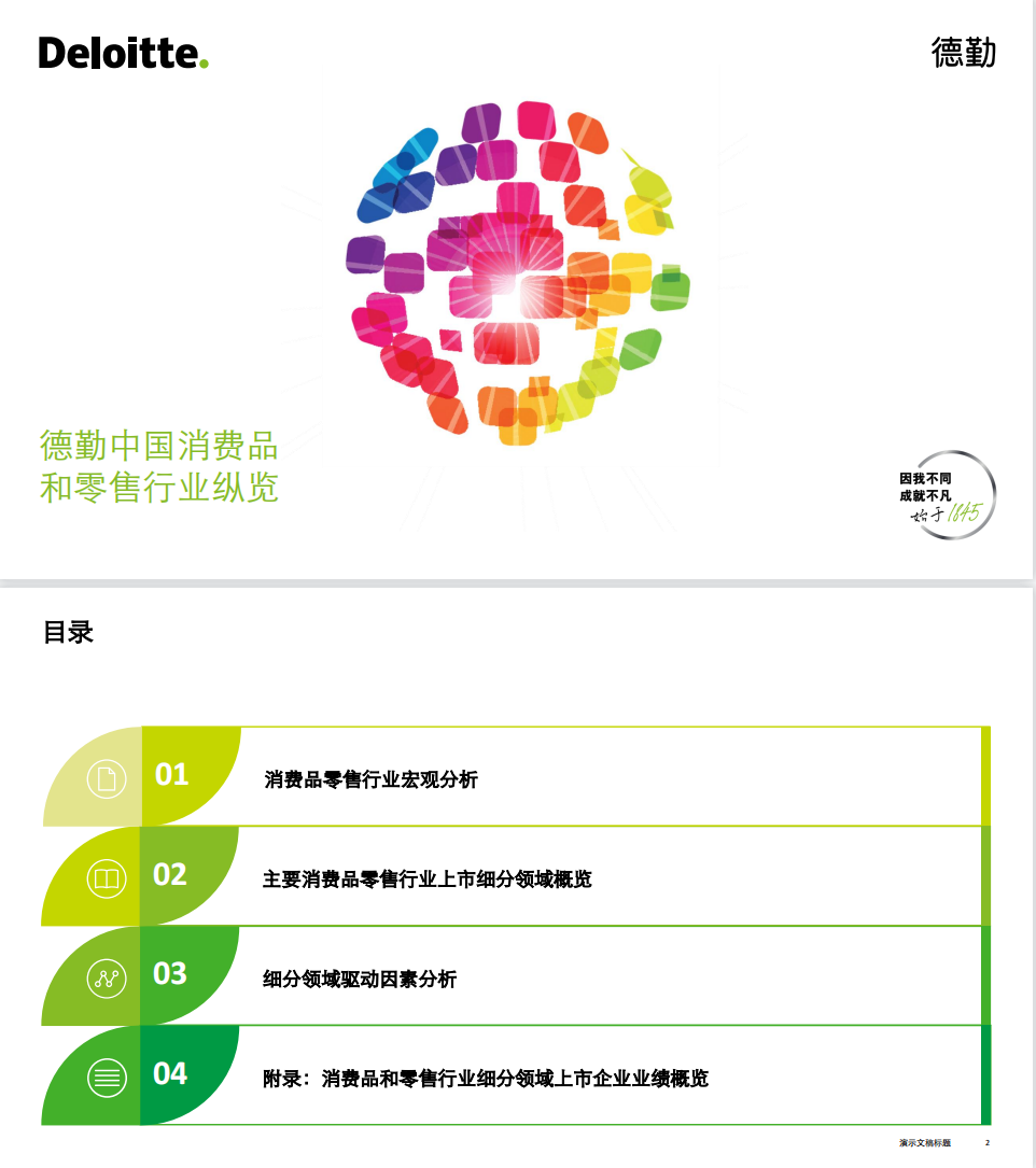 德勤消費品零售行業(yè)中國消費品和零售行業(yè)縱覽